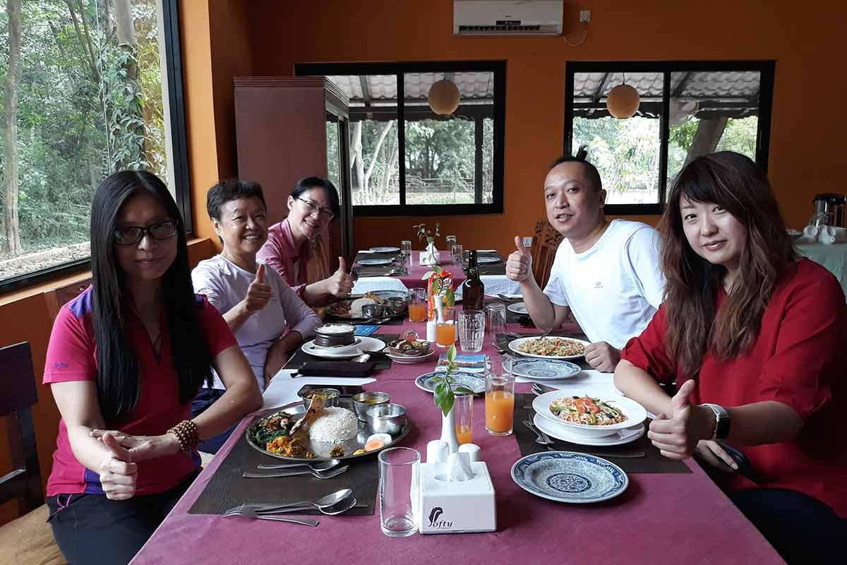 Meal in the dining hall
